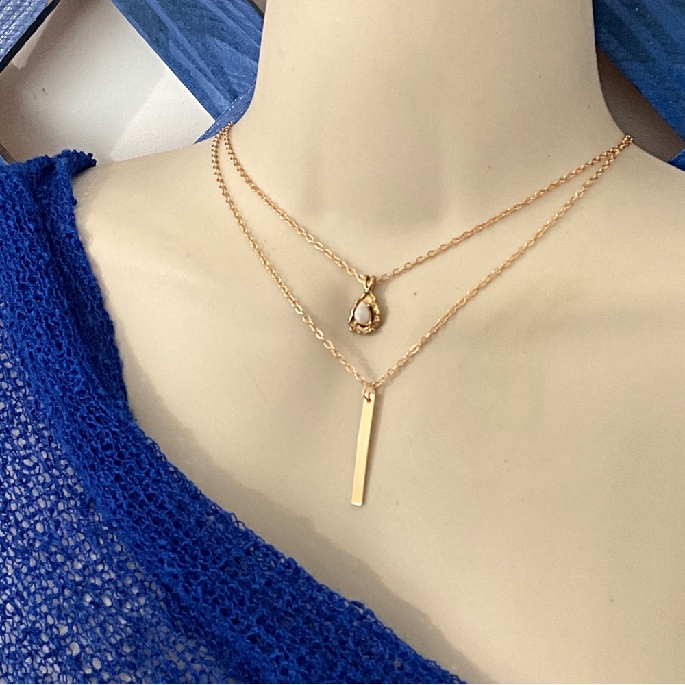 SALE..Double Chain OpalNecklace. Only One